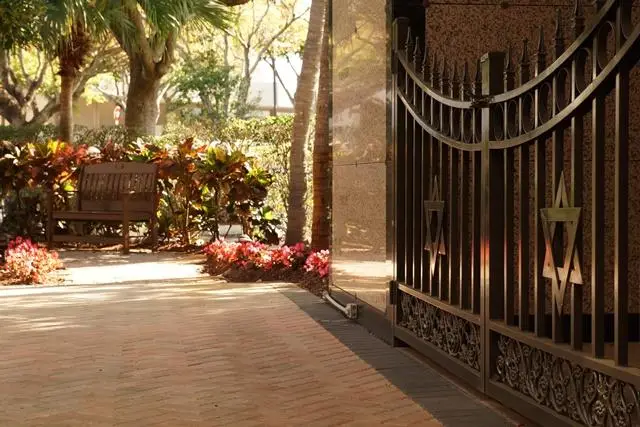 Bench in the Breezeways of the Beth El Mausoleum