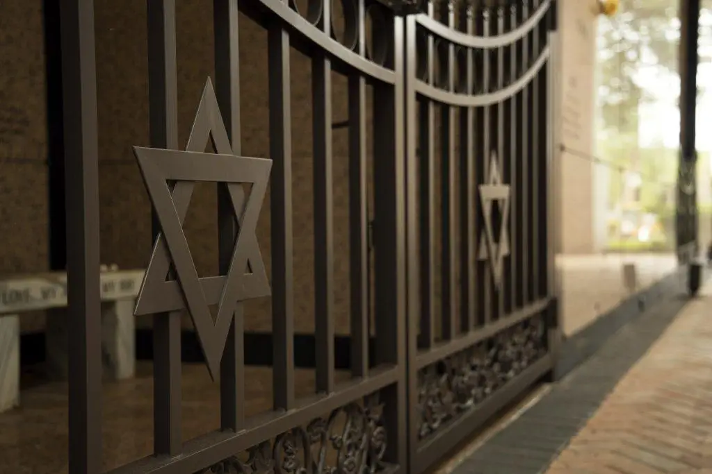 Gates with Stars of David at the Beth El Mausoleum